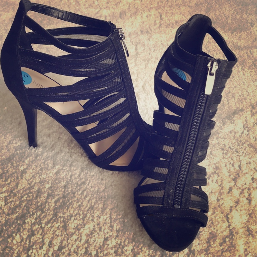 Nine West Size 7.5 Black Heels